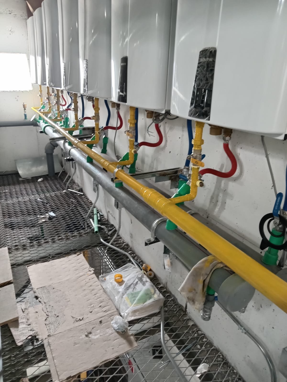 Instalación de gas en obra